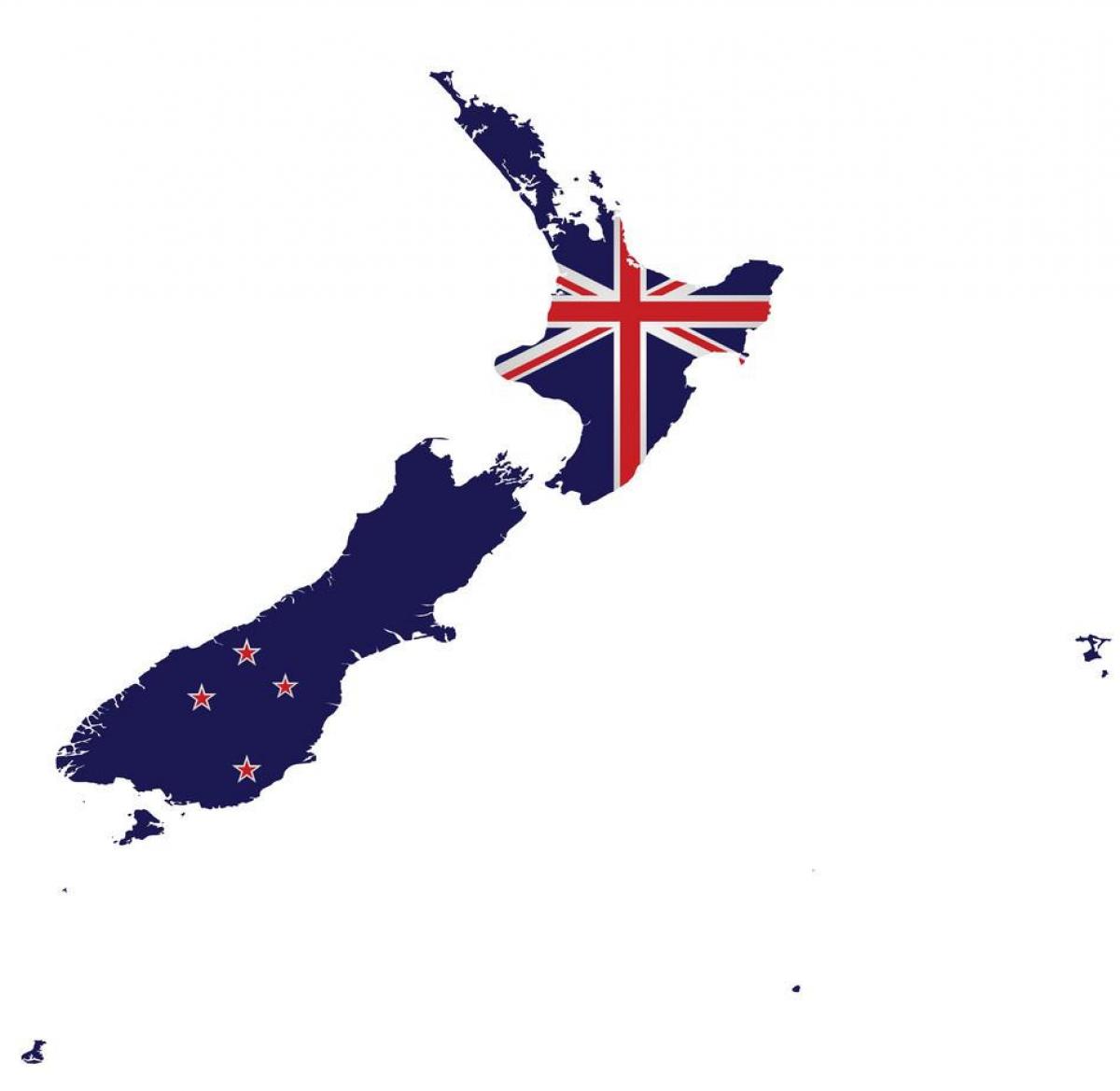 Kaart van de Nieuw-Zeelandse vlag
